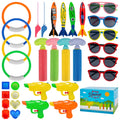 Swim Pool Diving Toys Set with Water Rings, Sticks, Octopus, Torpedo Balls N129