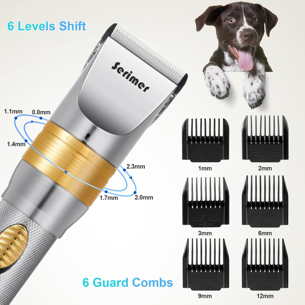 Dog Grooming Kit, 12V Pet Hair Trimmer Set, Pack of 2 H87729