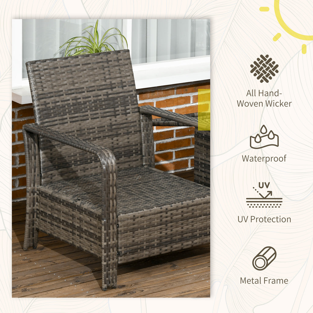 Beige 3 Piece PE Wicker Patio Furniture Set S764539