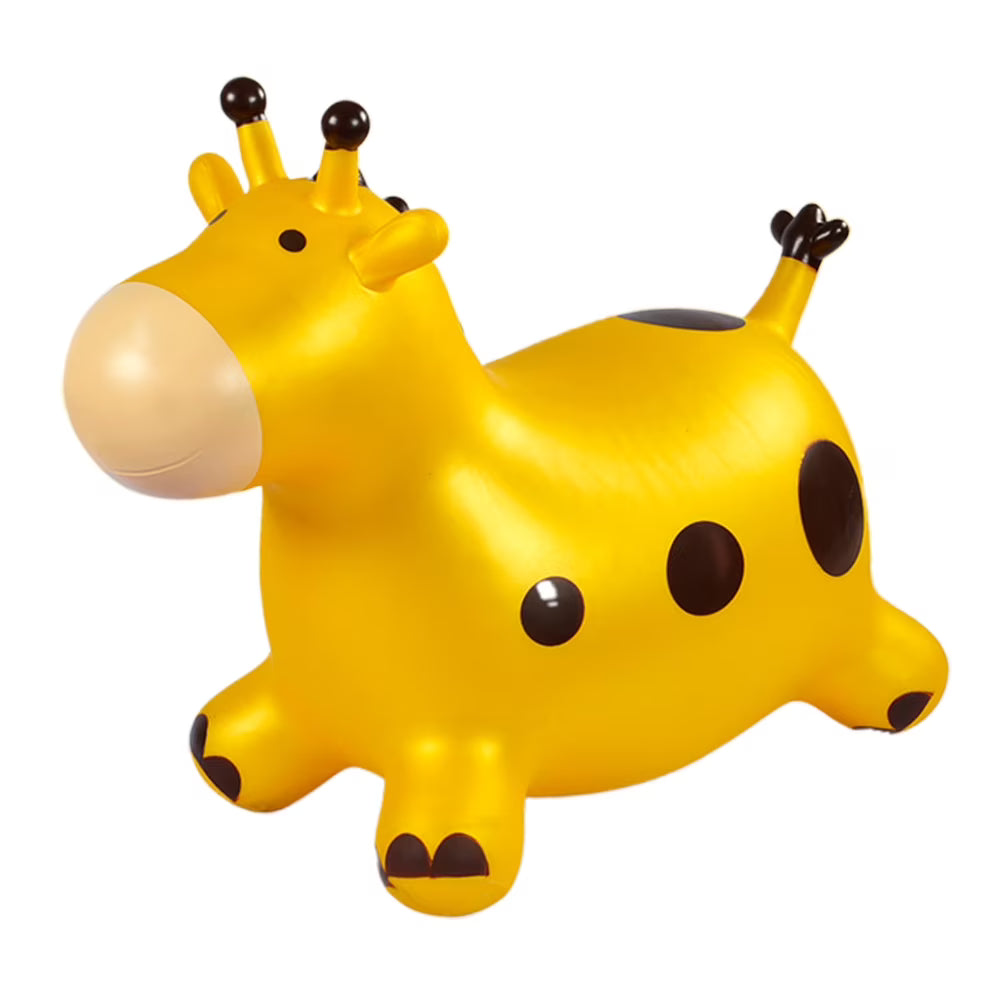 Inflatable Bouncing Horse Outdoor Toy with Air Pump (Yellow) O426
