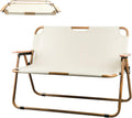 Black Oversized Double Folding Camping Chair with Armrests B97771
