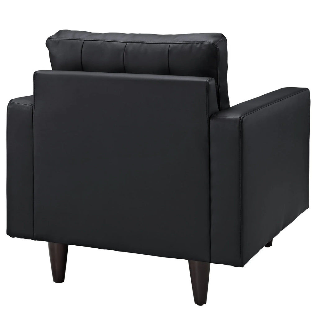 Black Leather Armchair H7859
