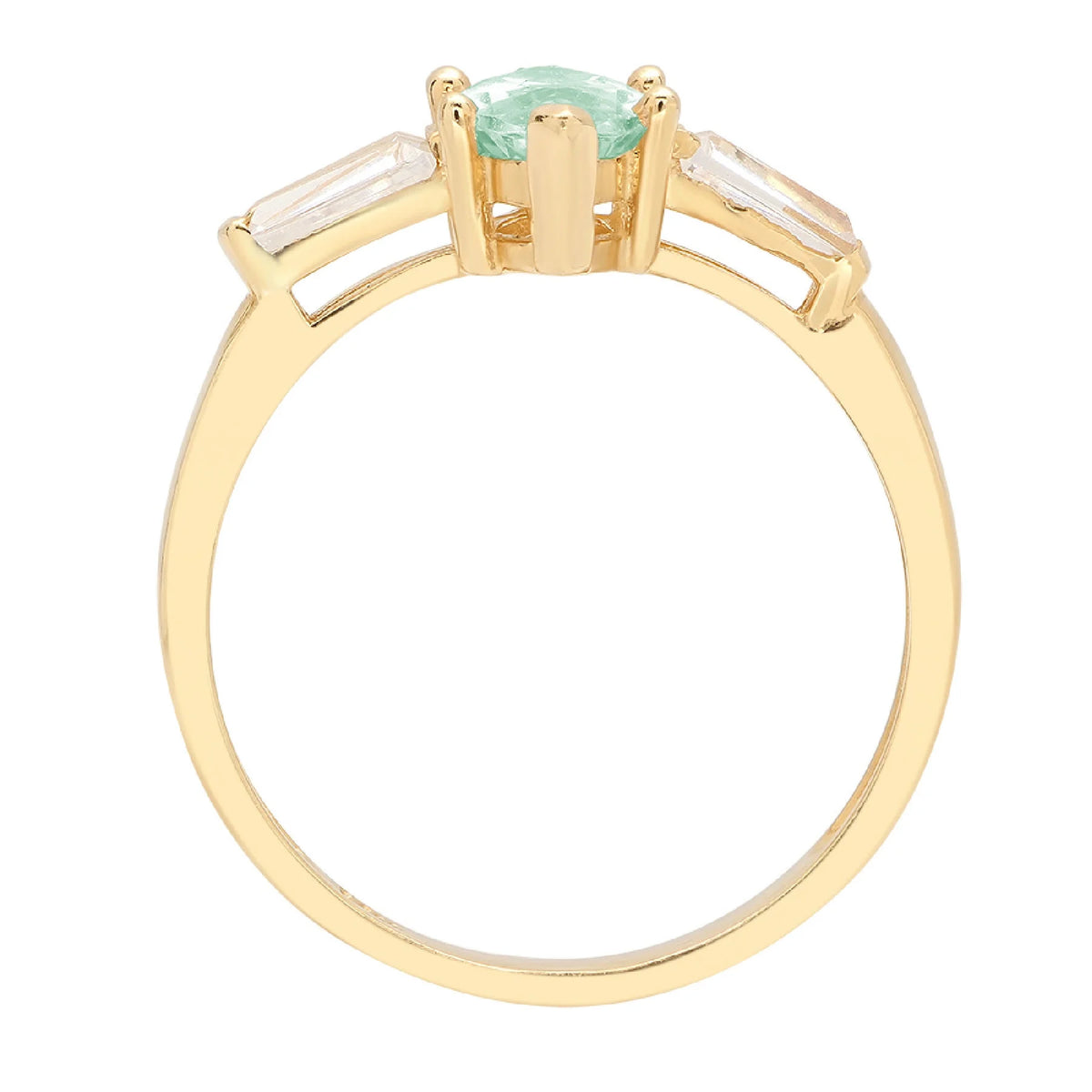 Marquise Cut Blue Moissanite 18k Yellow Gold 3 Stone Ring Size 3.75 Y644