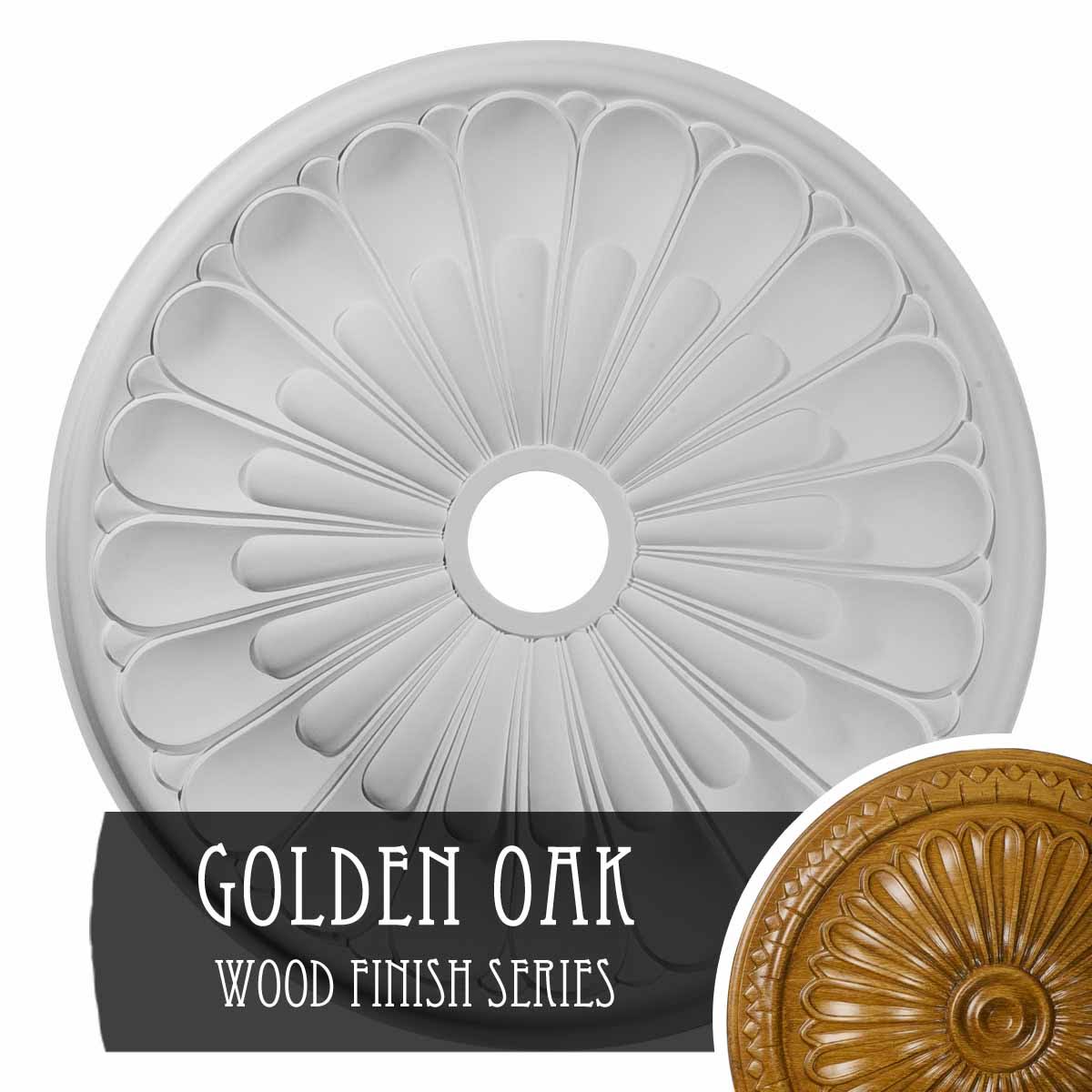 Hand-Painted Golden Oak Ceiling Medallion H8421