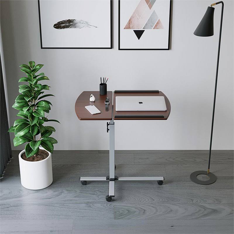 Adjustable Laptop Cart Mahogany E165
