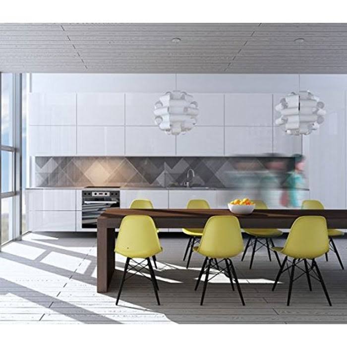 Grey Plastic Eiffel Dining Armless Chair Z30957