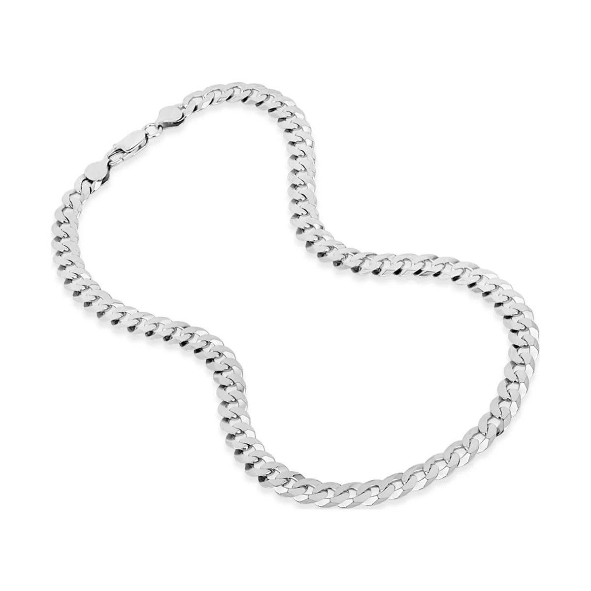 Sterling Silver Curb Chain Necklace 22 Inches M50844