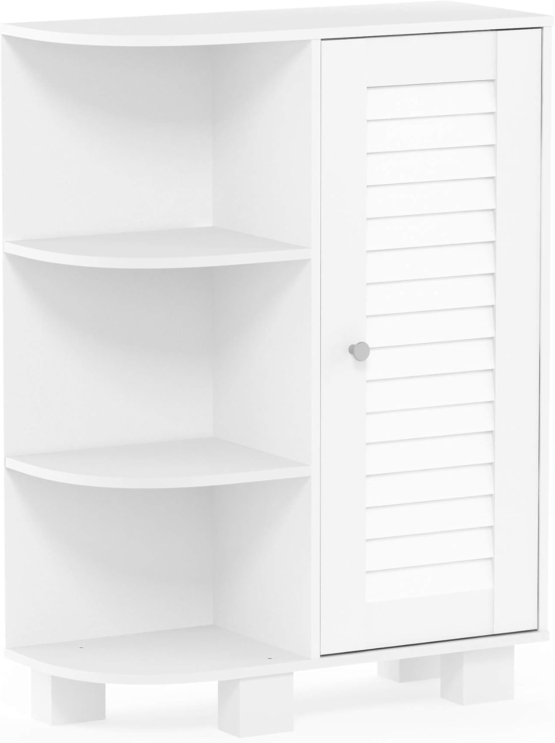 White Louver Door Storage Cabinet Pack of 2 P546