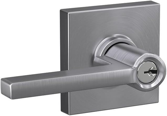 Satin Chrome Keyed Entry Lever Lock, Pack of 2 A567594
