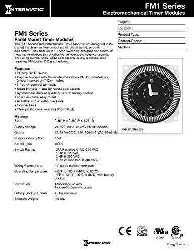 Electromechanical Timer, 24-Hour, SPDT L65015