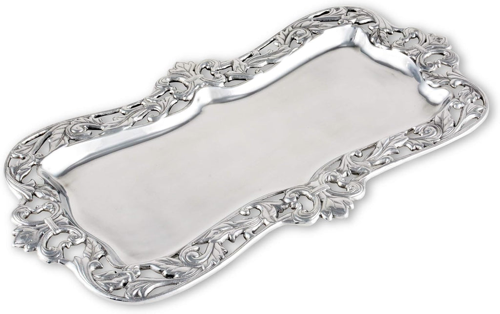 Aluminum Fleur-De-Lis Acanthus Oblong 22 inch x 17 inch P746928