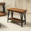 Copper Finish 1-Shelf Chairside Table S403260