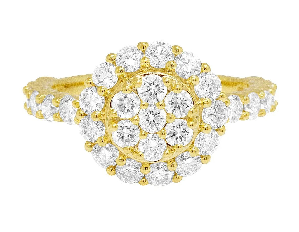 10K Yellow Gold Diamond Engagement Ring 2 CT R9376
