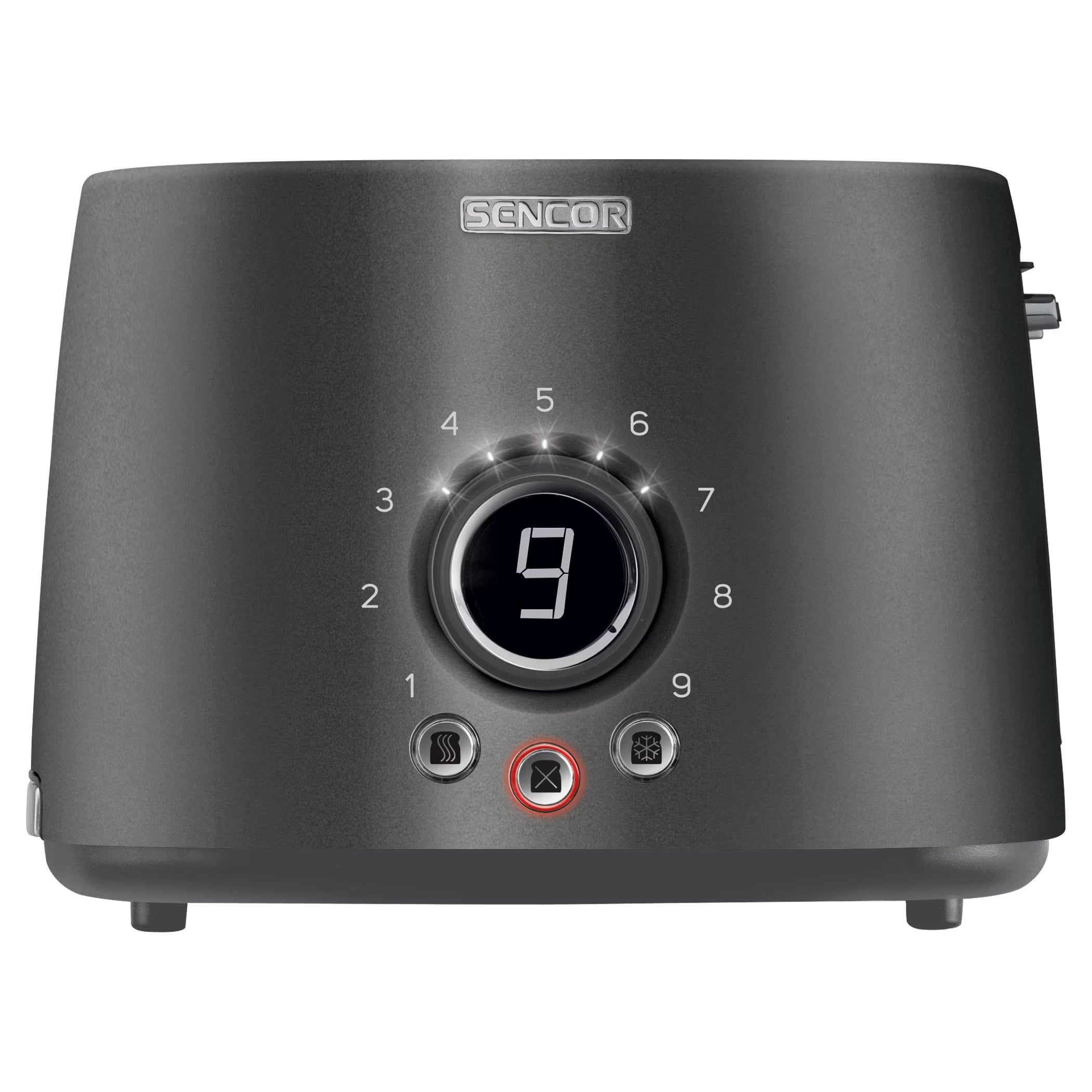 2-slot Toaster with Digital Button and Rack, Black T692274