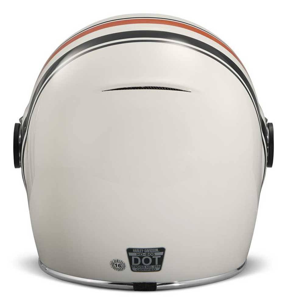 Vintage Stripe Full-Face Motorcycle Helmet J694