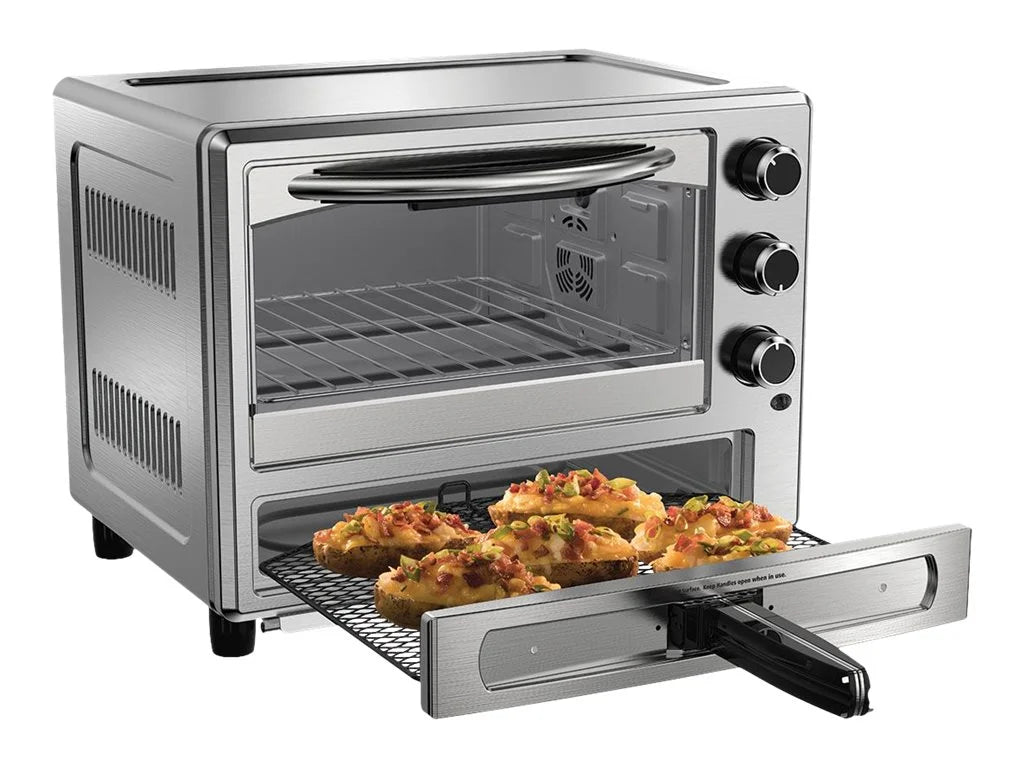 Stainless Steel Turbo Convection Toaster Oven with Pizza Drawer D438776