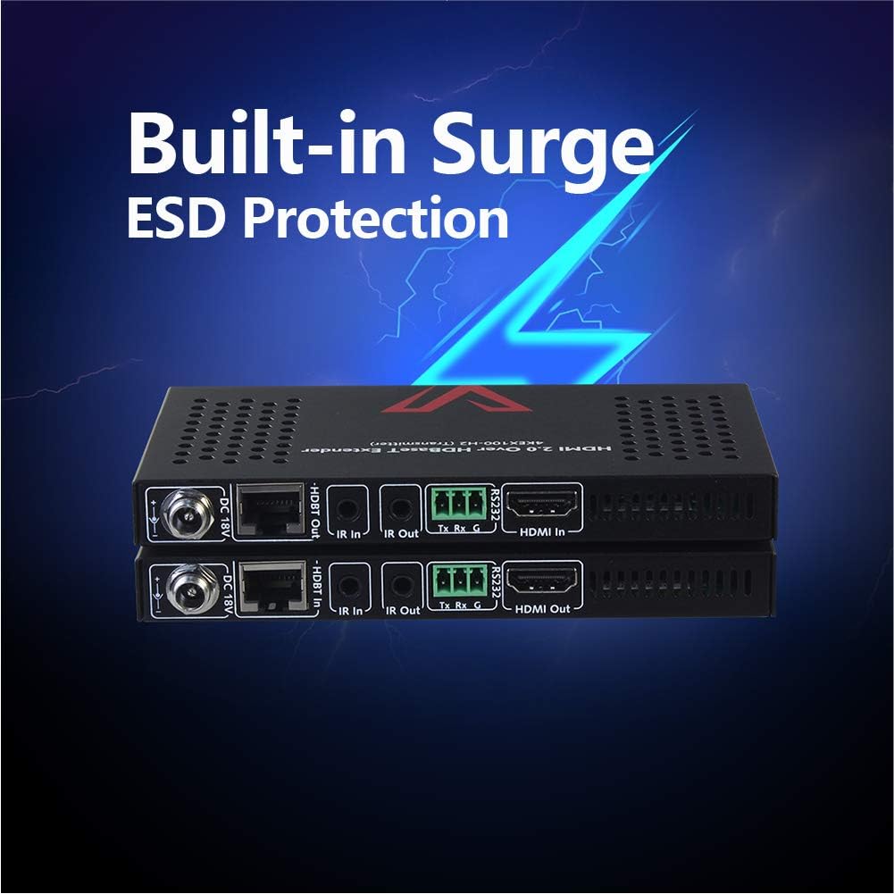 HDMI 2.0 HDBaseT HDMI Extender Over Single Cat5e/6a/7 Ethernet, up to 4K@60Hz 130ft N6944