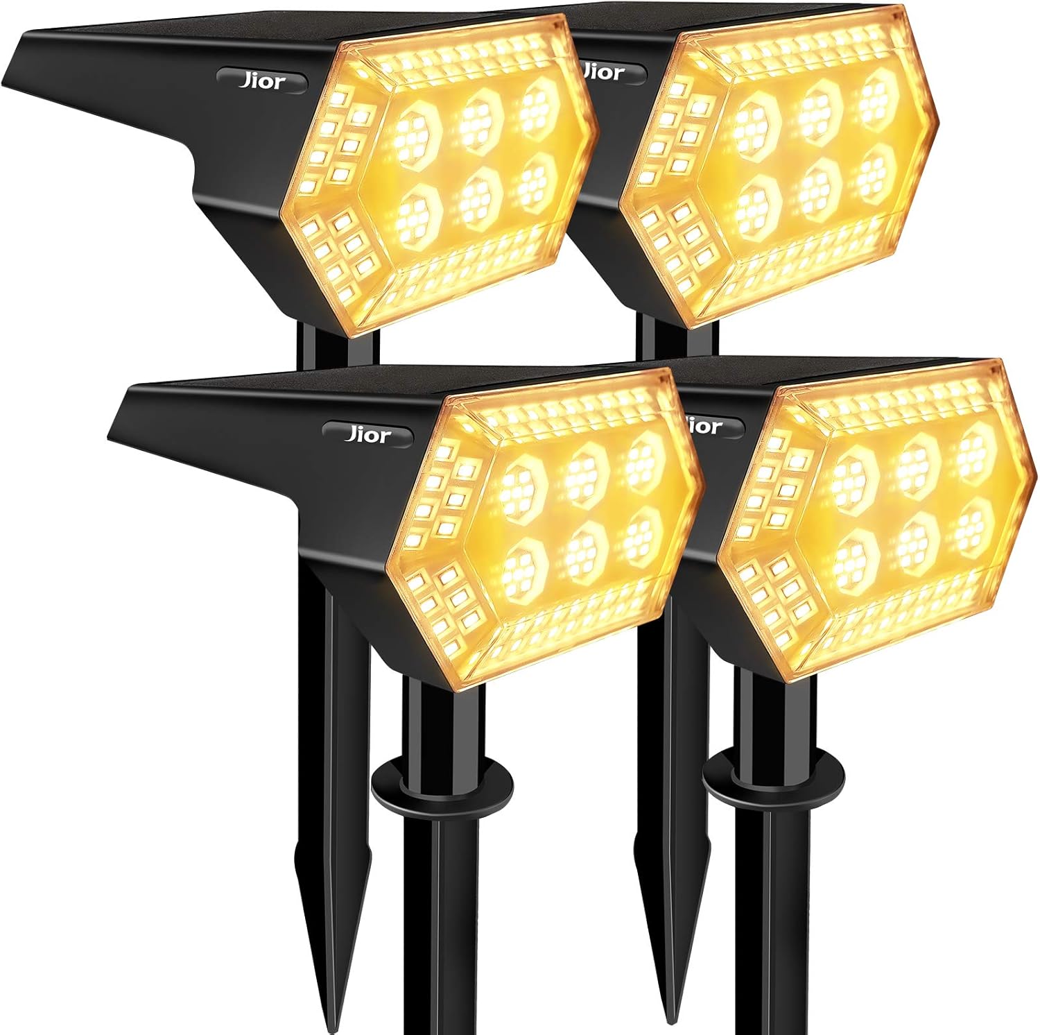 4 Pack 108 LED Solar Landscape Spotlights Warm White D623