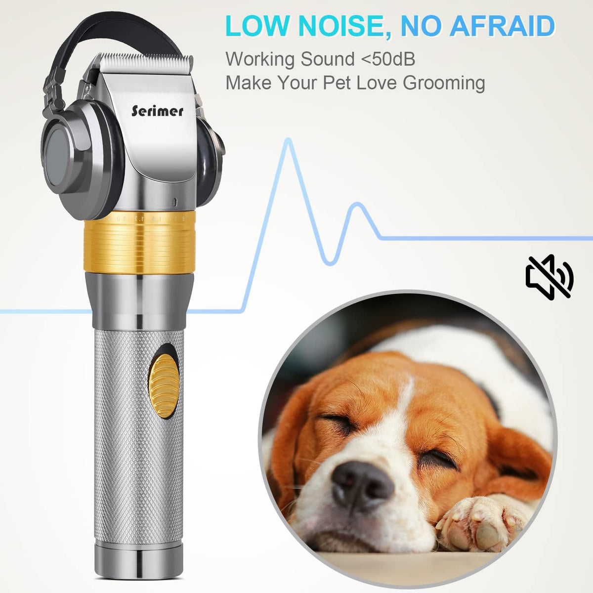 Dog Grooming Kit, 12V Pet Hair Trimmer Set, Pack of 2 H87729