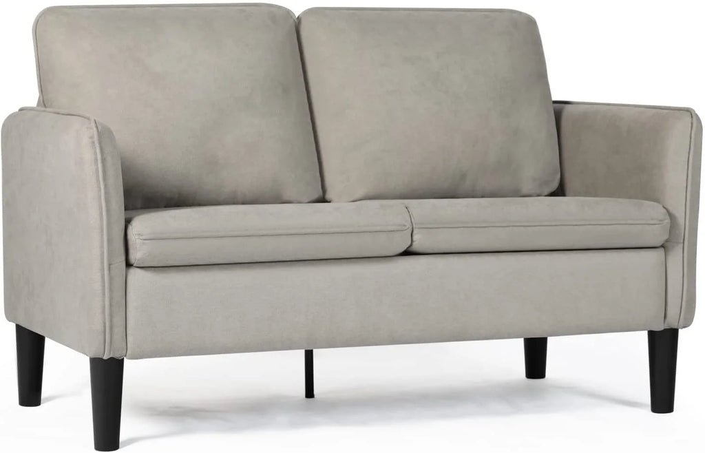 Light Grey Fabric Loveseat Sofa C4684