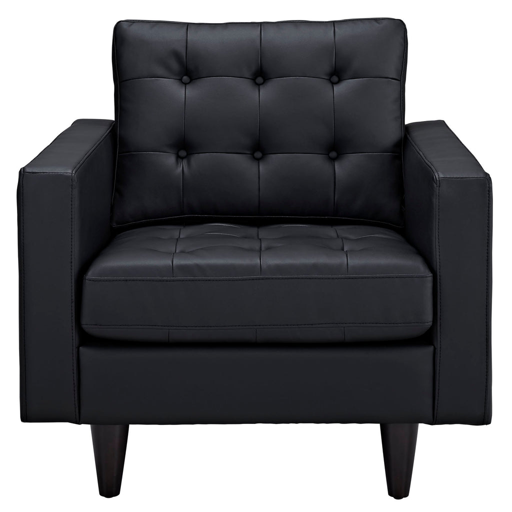 Black Leather Armchair H7859
