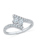 White Gold Two Stone Diamond Ring U387987