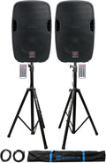 10 Powered 400W DJ PA Speakers with Bluetooth U5823