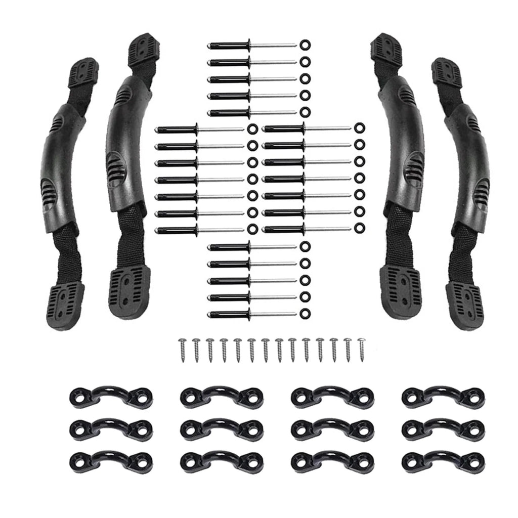 Black Kayak Carry Handles with Screws Pad Eye L898