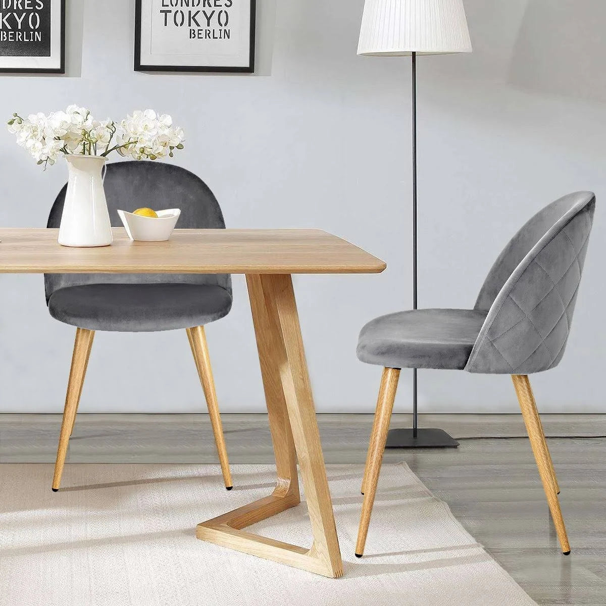 Velvet Dining Chair Set of 2 Z92368