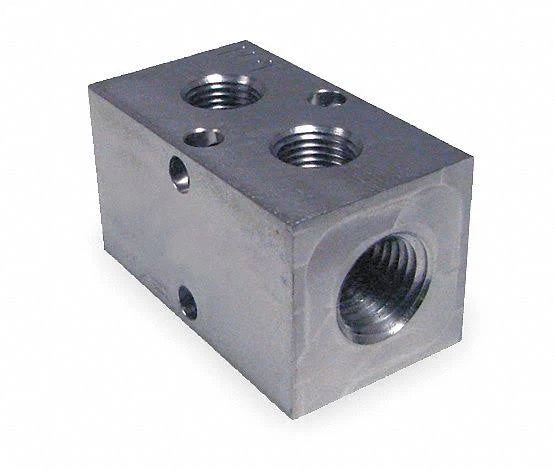 Manifold, 1/4 in Inlet, 1/8 in Outlet, NPT, Stainless Steel N92372