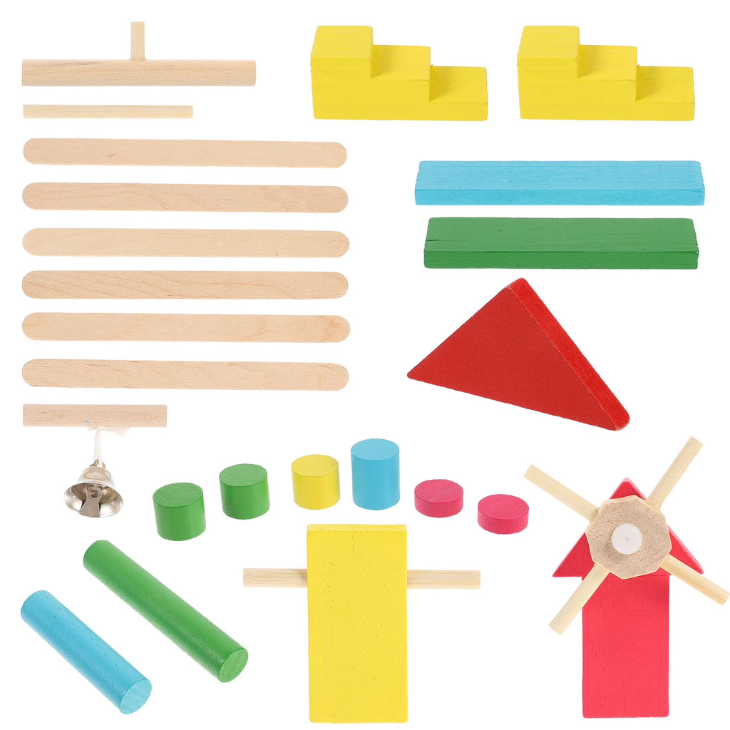26Pcs Wooden Building Blocks Toys Kit X1697