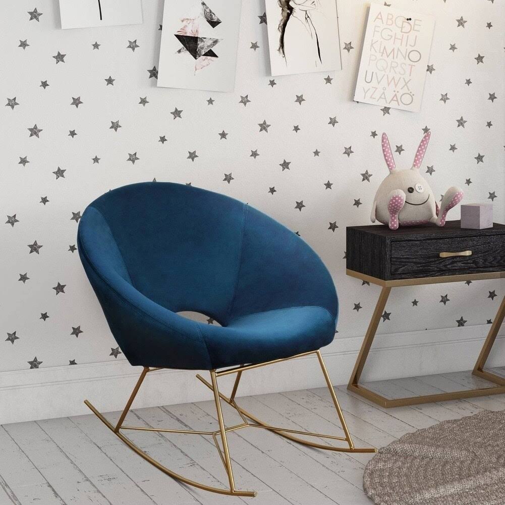Navy Velvet Chair U677358