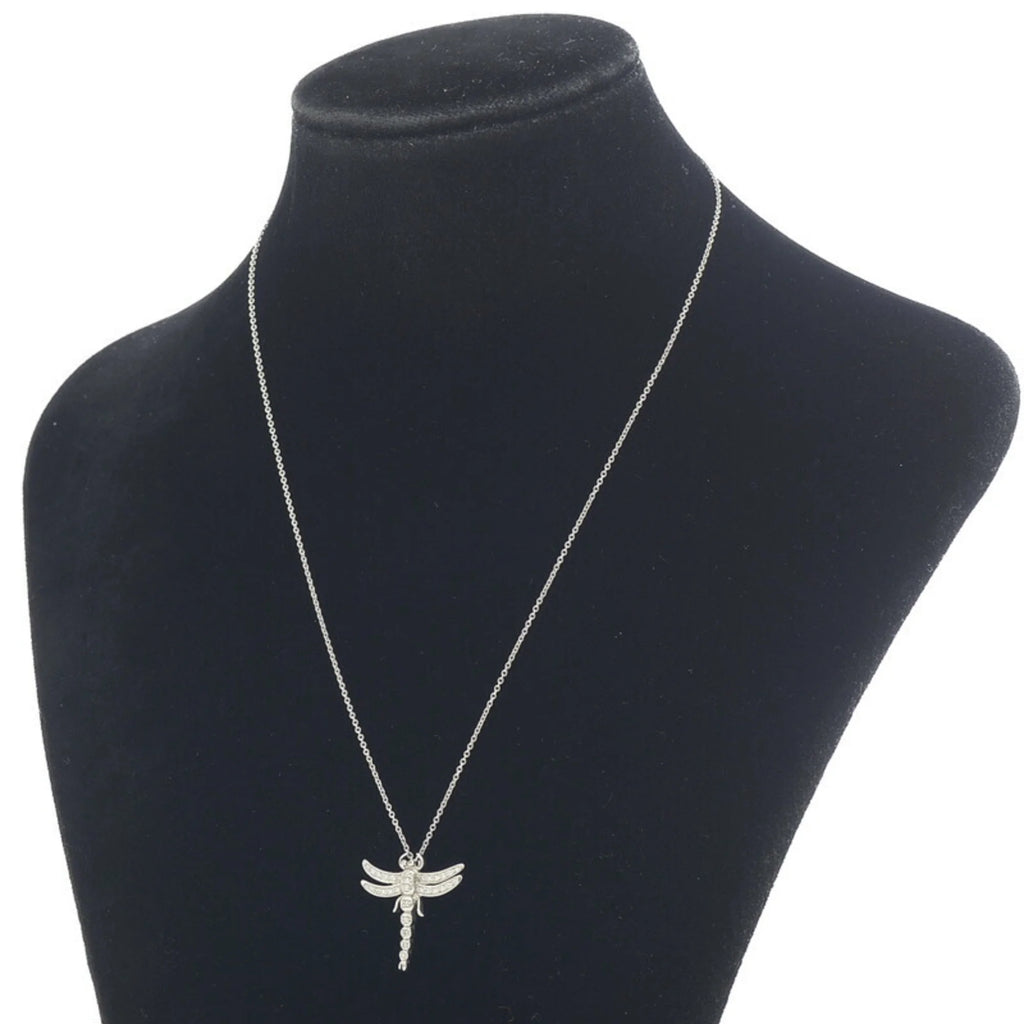 Dragonfly Motif Necklace Pt950 Diamond W172449
