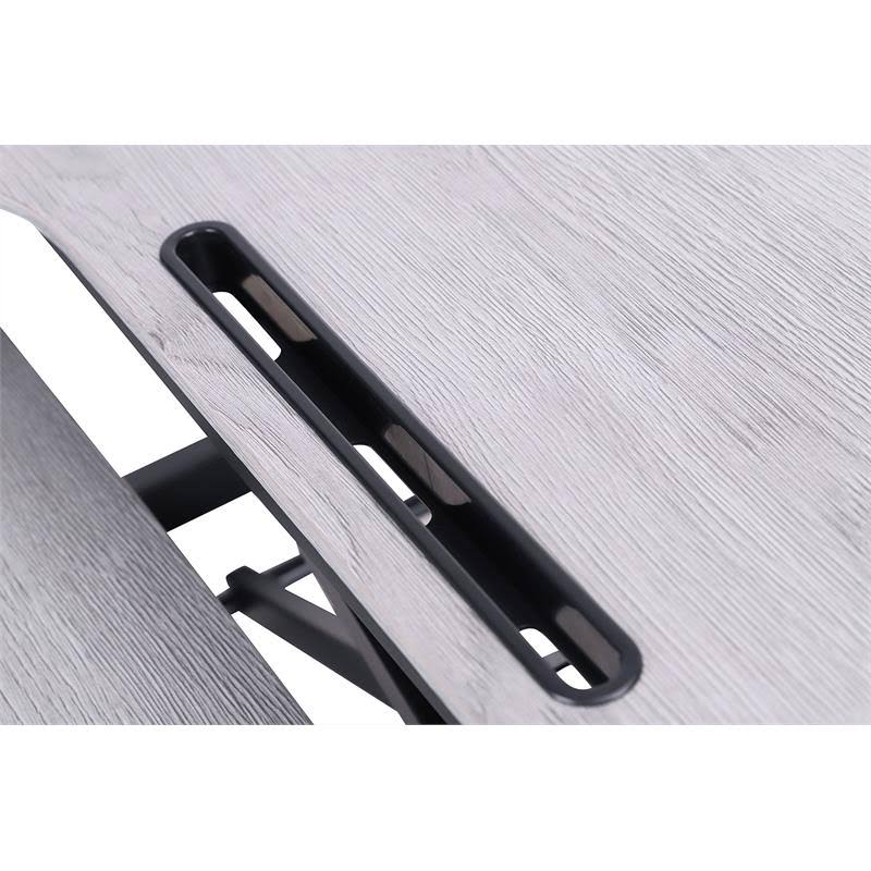 Standing Desk Converter with Floor Mat 31.5 inch Gray S803676