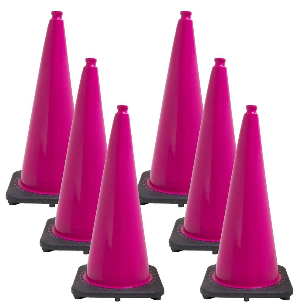 28 Safety Pink Traffic Cones A843