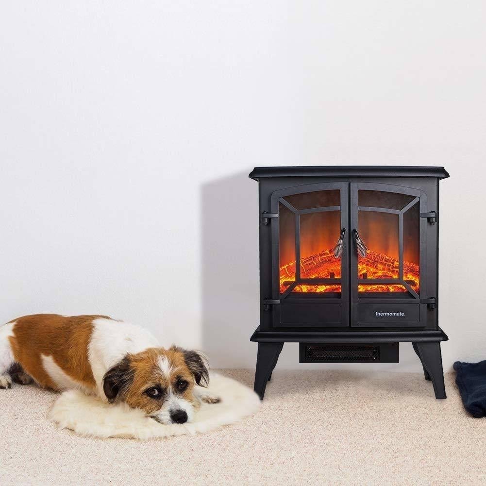 Black Freestanding Electric Fireplace M816