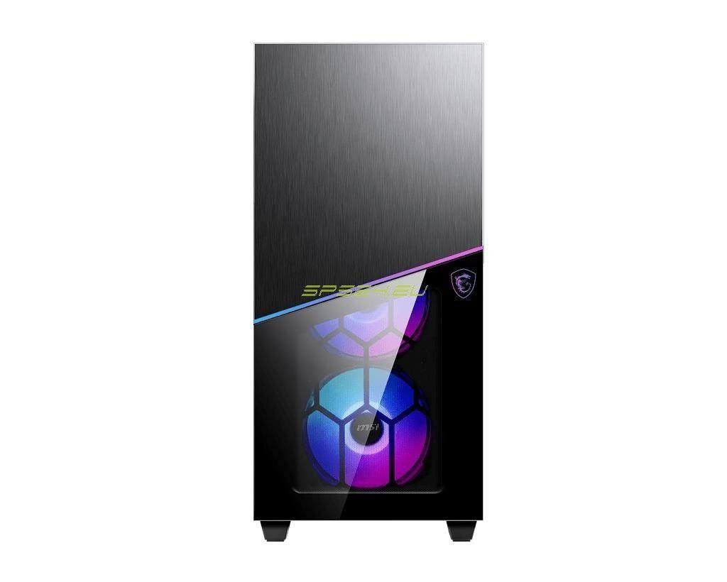 Black Tempered Glass Mid-Tower Gaming Case W756608