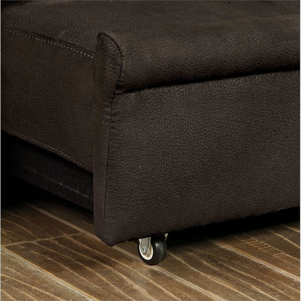 Brown Fabric Convertible Sofa I9816