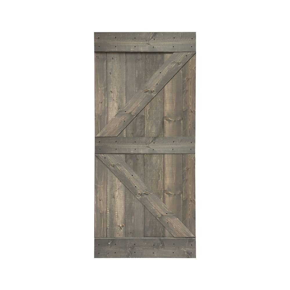 Jungle Green Stained Solid Pine Wood Interior Sliding Barn Door Slab J3713