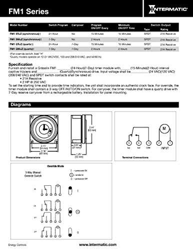 Electromechanical Timer, 24-Hour, SPDT L65015