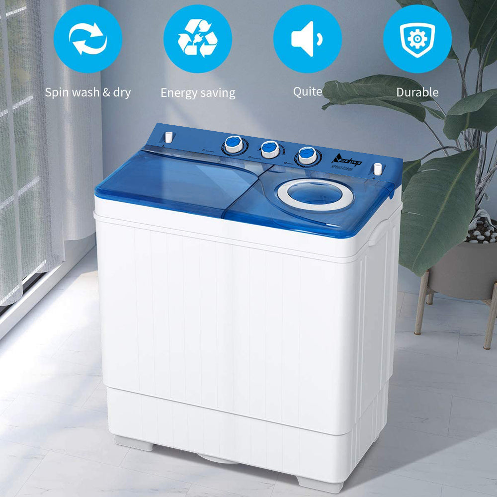 Semi-automatic Twin Tube Washing Machine White & Blue R628328