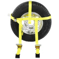 Side Mount Wheel Net with Cam Buckle and Ratchets and Flat Hooks Z815