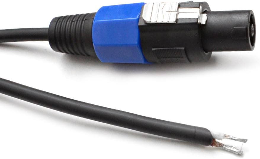 50 Foot Raw Wire to Speakon Speaker Cable, 16 Guage, Pack of 2 A4706