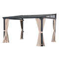 10ft. x 12ft. Metal Frame Gazebo with Curtain and Netting A6217