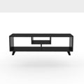 White TV Media Console with Cone Shape Feet E23858