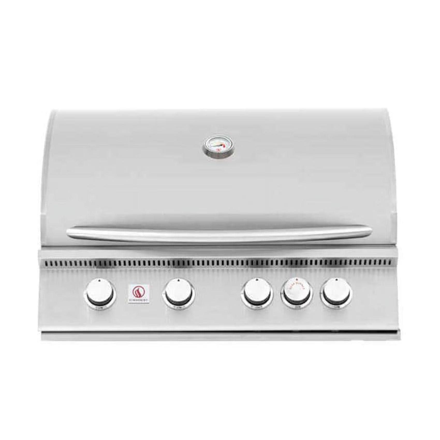 32-Inch 4-Burner Built-In Propane Gas Grill With Rear Infrared Burner W9409