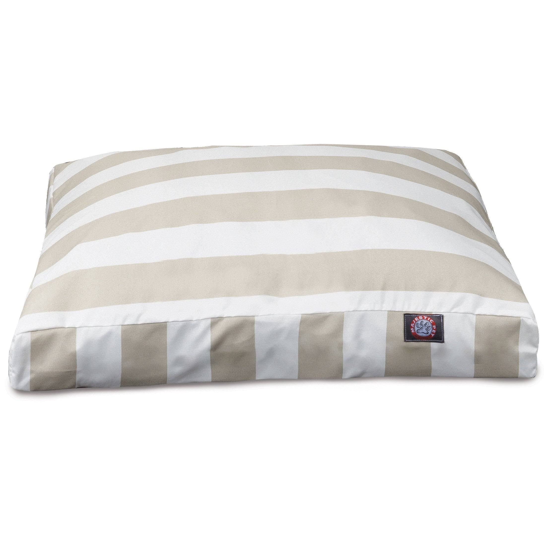Vertical Stripe Sand Rectangle Dog Bed J3683