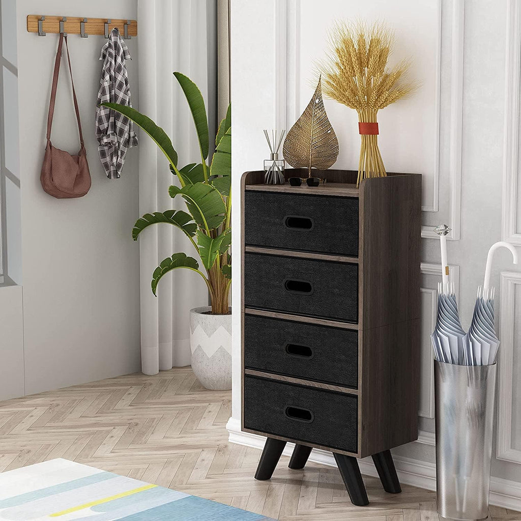 4 Drawer Wood Top Storage Dresser C50621