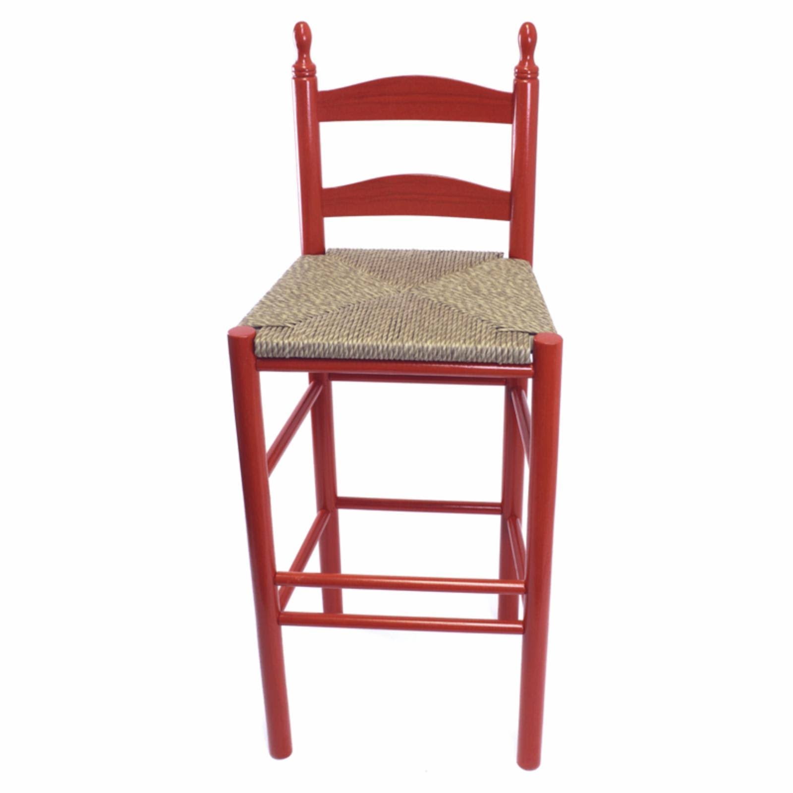 Red Wood Ladderback Barstool S691107