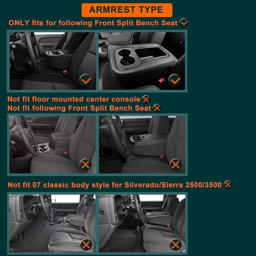 Black Center Console Cover Pack of 2 K9587